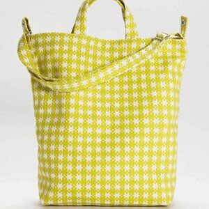 NWT Baggu Duck Bag - Chartreuse Pixel Gingham